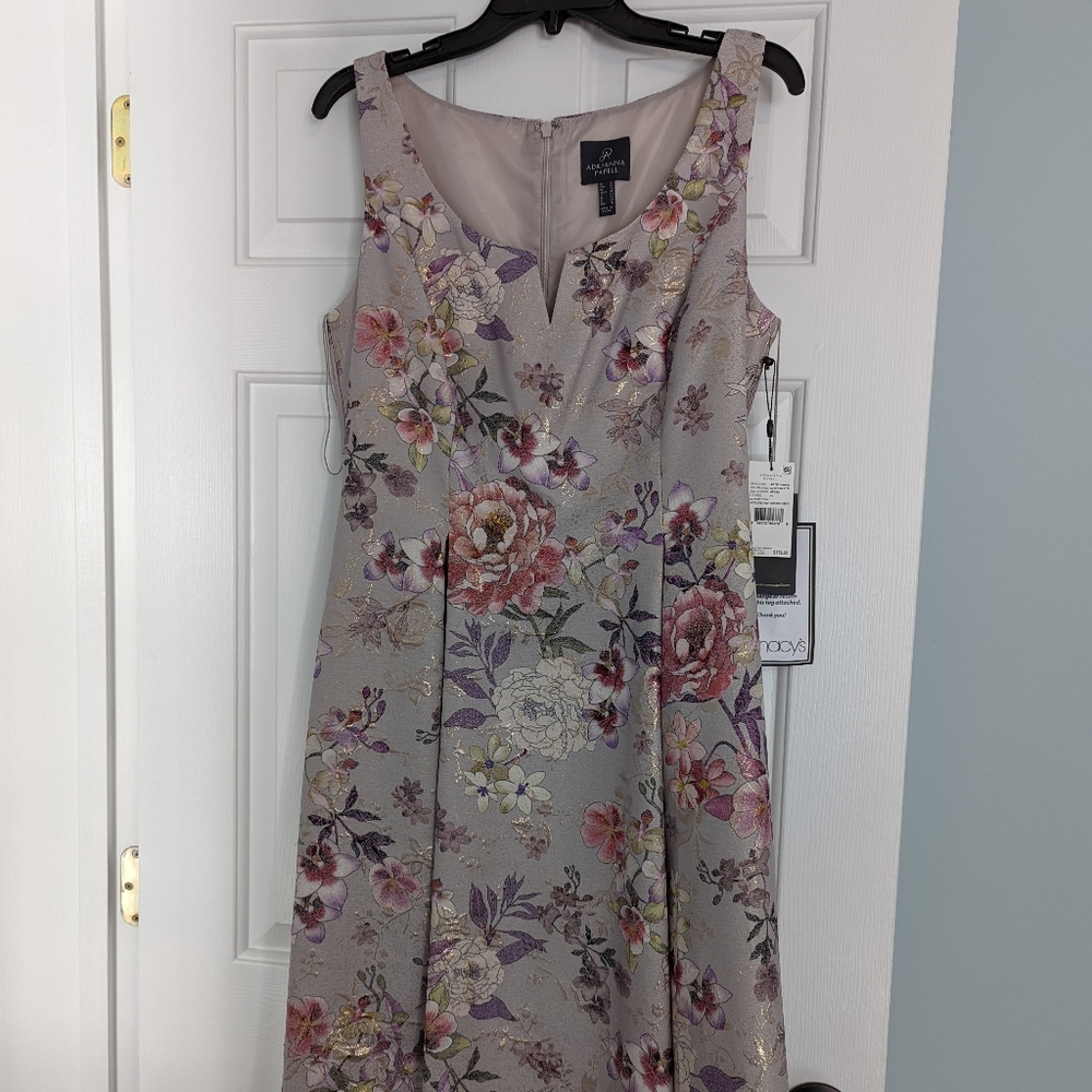 Brocade high low cocktail dress